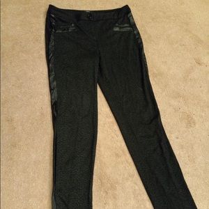 Black n Grey stretch pants leather sides and pockets size 8 great condition